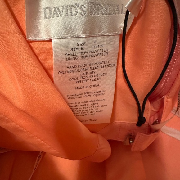 Davids bridal Peach dress - Picture 3 of 3